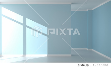 Blue Mint wall background and wooden 49872868