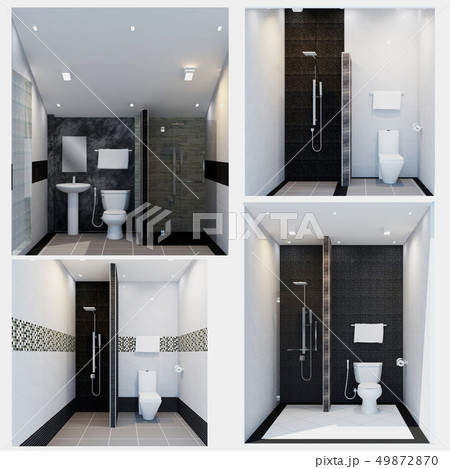 White toilet decoration in the bathroom 49872870