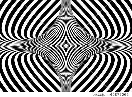Black and white lines optical illusion vector Black and white lines optical illusion vector 49875062