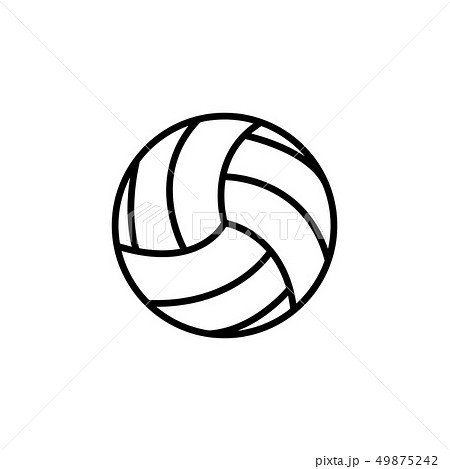 volleyball ball. vector illustration black volleyball ball. vector illustration black 49875242