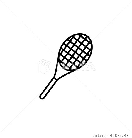 tennis racket icon. vector illustration black  49875243