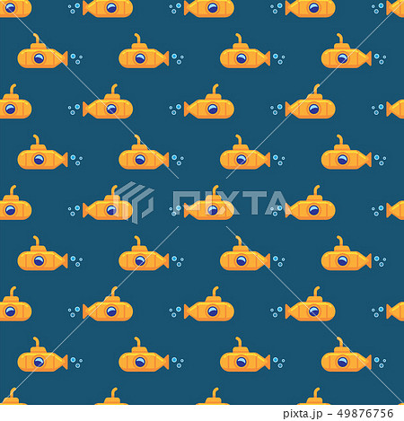 Pattern yellow submarine underwater in sea water. Seamless pattern yellow submarine floating under Pattern yellow submarine underwater in sea water. Seamless pattern yellow submarine floating under 49876756