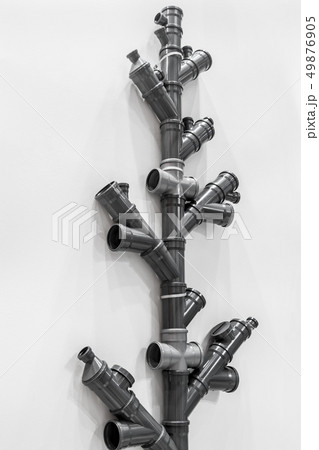 plastic pipes for water supply and Sewerage on the wall plastic pipes for water supply and Sewerage on the wall 49876905