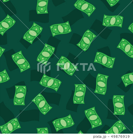Money banknotes on green background. Seamless pattern green money bills. Green money pattern. Money banknotes on green background. Seamless pattern green money bills. Green money pattern. 49876919