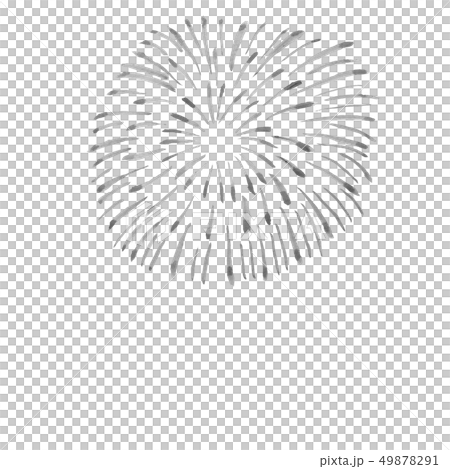 花火 グレー 水墨画イラスト 手書きのイラスト素材 花火 グレー 水墨画イラスト 手書きのイラスト素材