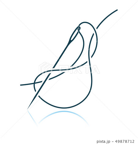 Sewing needle with thread icon 49878712