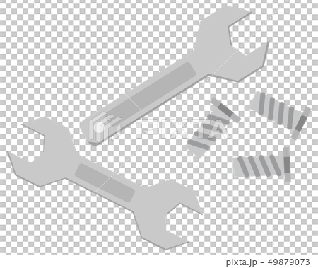 レンチ スパナ ボルトのイラスト素材
