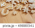 Christmas gingerbread on wooden table 49880341