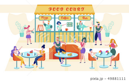 Flat Food Court Inscription Pizza, Coffee, Bar. 49881111