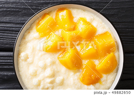 Traditional asian tapioca pudding with coconut Traditional asian tapioca pudding with coconut 49882650
