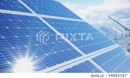 3D illustration solar panels in the sea or ocean. Alternative energy. Concept of renewable energy 3D illustration solar panels in the sea or ocean. Alternative energy. Concept of renewable energy 49883387