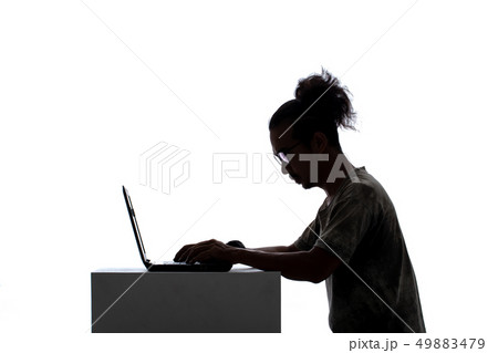 Man wearing glasses, looking seriously. Man wearing glasses, looking seriously. 49883479