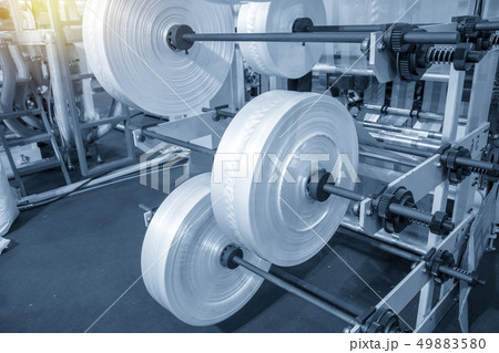 The roll of material for plastic bag . 49883580