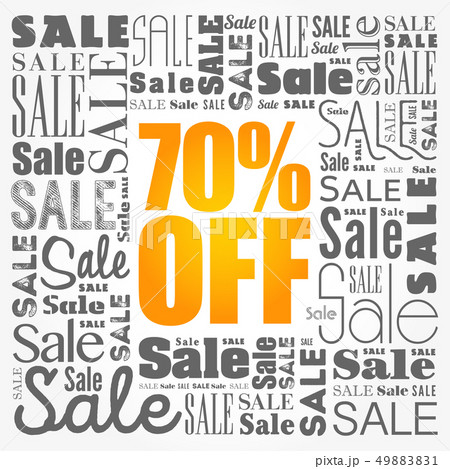 70% OFF Sale word cloud collage 49883831