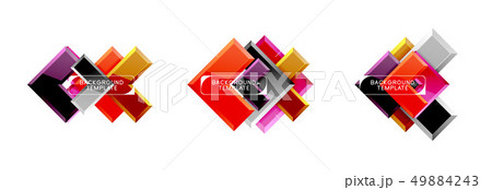 Arrow and square design abstract logo or banner collection. Modern geometrical design 49884243