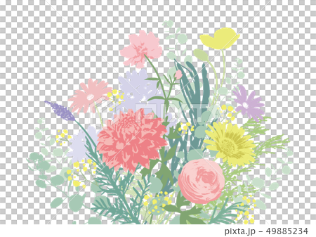 豪華な花束のイラスト素材