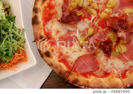 image with close-up of stuffed pizza with many image with close-up of stuffed pizza with many 49885900