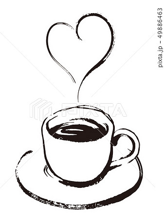 線画６ コーヒーのイラストのイラスト素材 49886463 Pixta