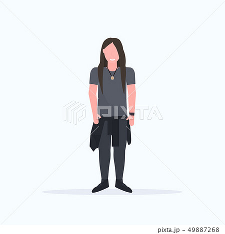 happy long haired man standing pose smiling guy wearing trendy clothes male cartoon character full happy long haired man standing pose smiling guy wearing trendy clothes male cartoon character full 49887268