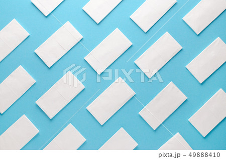 paper tissue abstract pattern on blue background 49888410