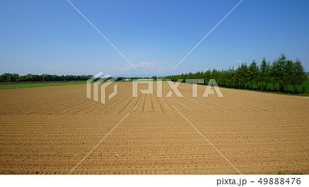 耕した畑 49888476