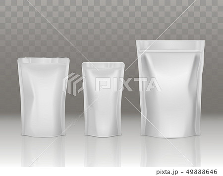 Foil or plastic sachet pouch set with valve and seal 49888646