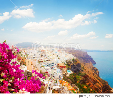 Thira, the capital of Santorini island 49890799