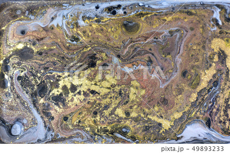 Gold, bronze and blue marbling pattern. Golden marble liquid texture. Gold, bronze and blue marbling pattern. Golden marble liquid texture. 49893233