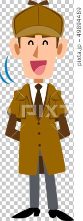 笑顔で頷く探偵の男性 49894489