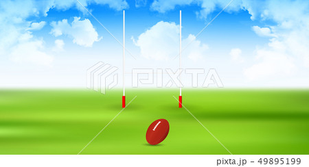 ラグビー ポール スポーツ 背景 のイラスト素材