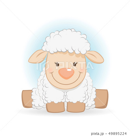 Cartoon baby sheep 49895224