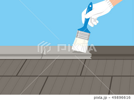 外壁塗装シリーズ　屋根　塗装　施工 49896616