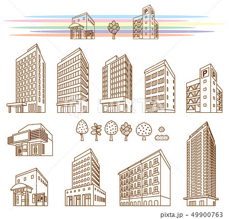 いろいろな建物のイラスト 49900763