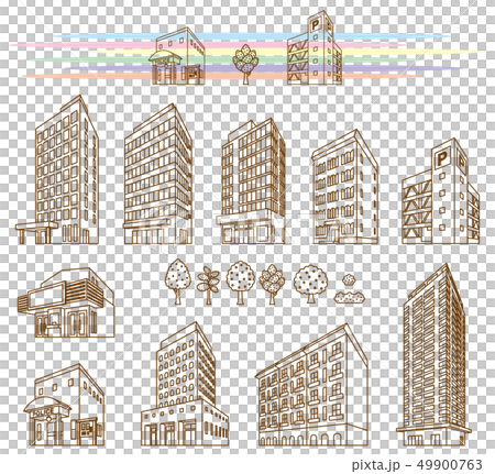 いろいろな建物のイラスト 49900763