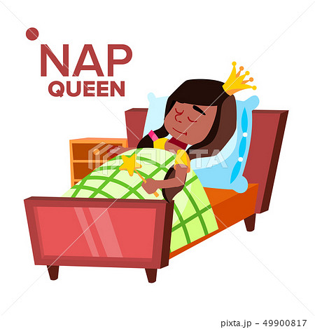 Napping Girl, Sleeping Child Vector Cartoon Character Napping Girl, Sleeping Child Vector Cartoon Character 49900817