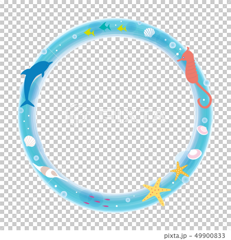 Frame material-water image (sea creatures) Frame material-water image (sea creatures) 49900833
