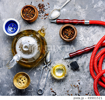 Modern hookah with tea 49901521