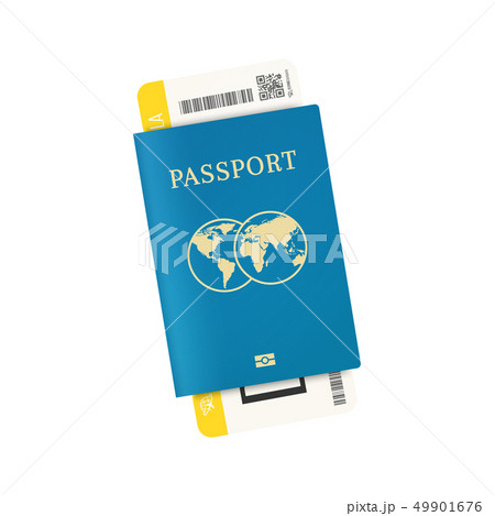 One way ticket concept. Airplane boarding pass and One way ticket concept. Airplane boarding pass and 49901676