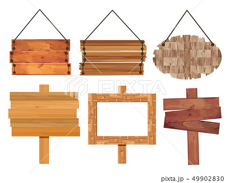 木 看板のイラスト素材 49902830 Pixta
