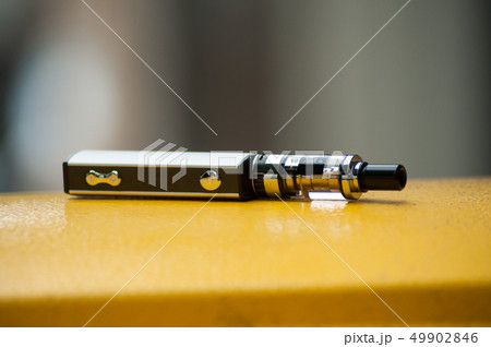 Closeup of grey electronic cigarette  49902846