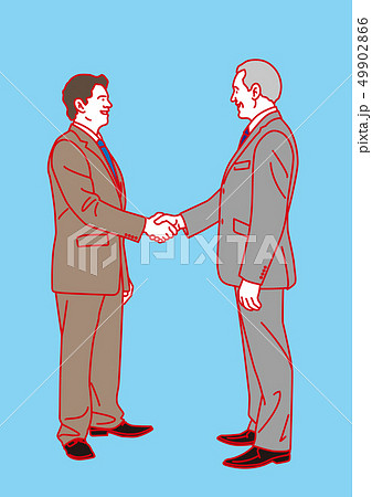 ビジネスマンの握手シーン のイラスト素材