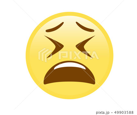 Vector yellow disappointed expression face icon 49903588