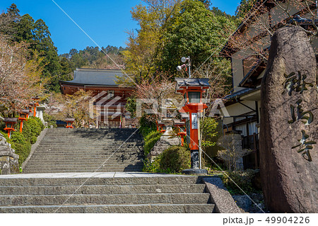 本殿の桜が満開の鞍馬寺 本殿の桜が満開の鞍馬寺 49904226