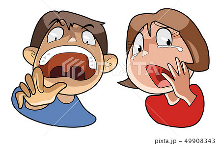 びっくり-男女 49908343