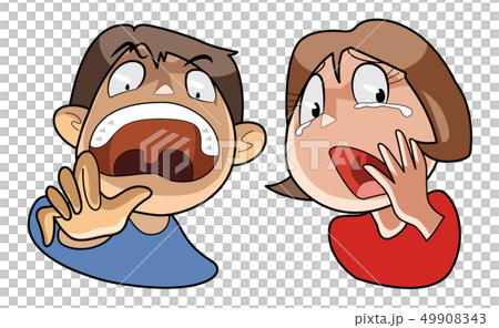 びっくり-男女 49908343