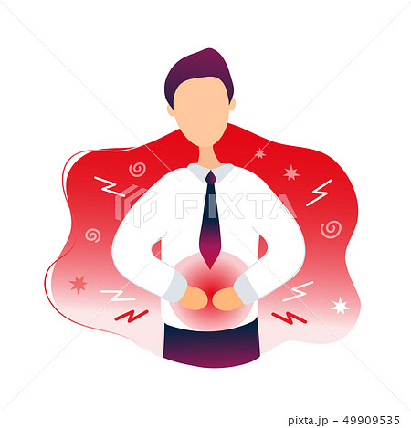 Sick man having stomachache, food poisoning 49909535