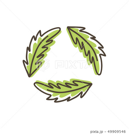 Green leaves vector icons isolated on white background Green leaves vector icons isolated on white background 49909546