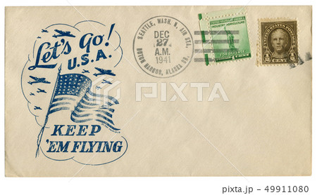 cover with patriotic cachet Let's go U.S.A. cover with patriotic cachet Let's go U.S.A. 49911080