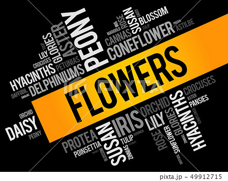 Flowers word cloud collage Flowers word cloud collage 49912715