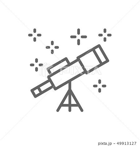 Telescope line icon. Isolated on white background 49913127